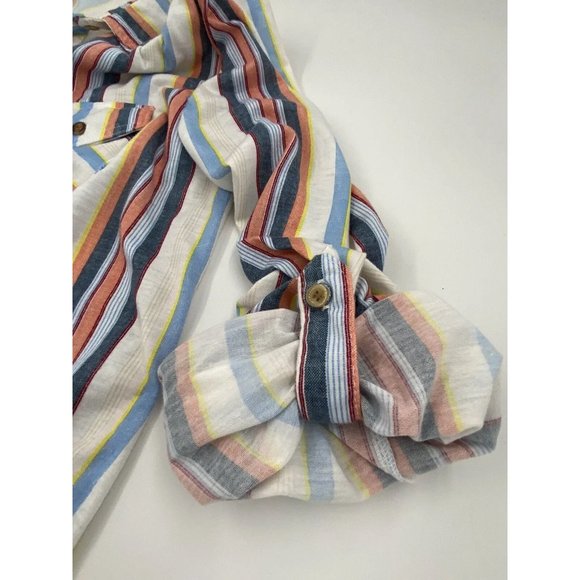 Passport Women Large Multicolored Button Up Long Sleeve Shirt Comfortable Ranch - Picture 6 of 13